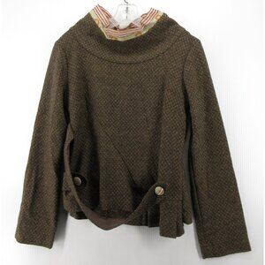 Gro Abrahamsson Jacket 40 Casch Wool Geometric Textured Art US 8